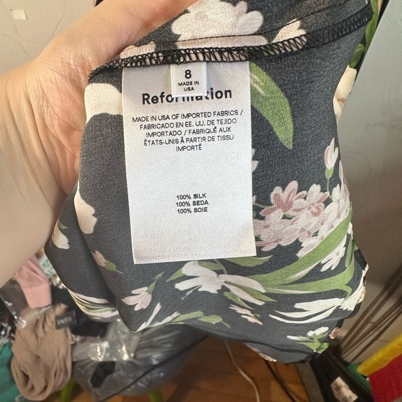 NWT Reformation Cassis Silk Dress - Picture 8 of 10